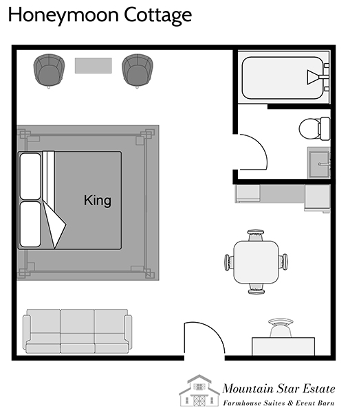 Honeymoon cottage layout diagram