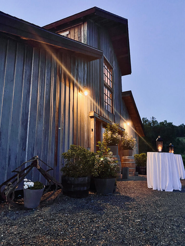 Night exterior barn