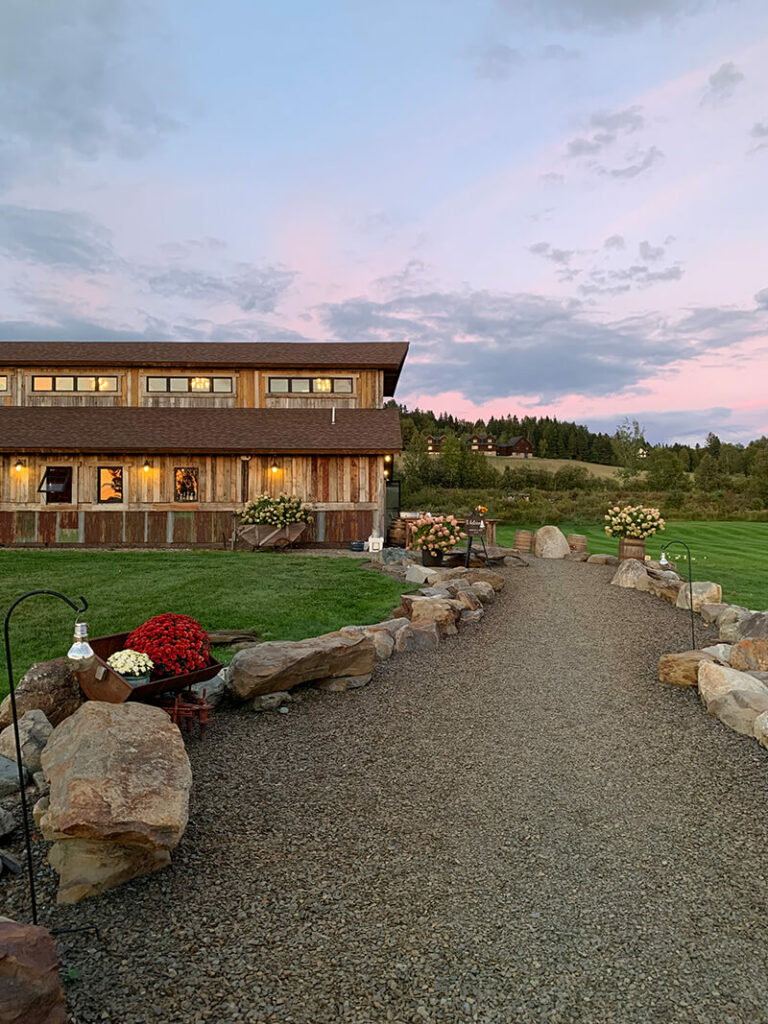 Path leading to barn