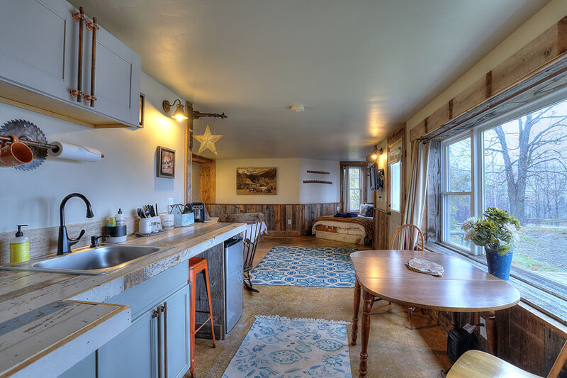 view in farmhouse kitchen